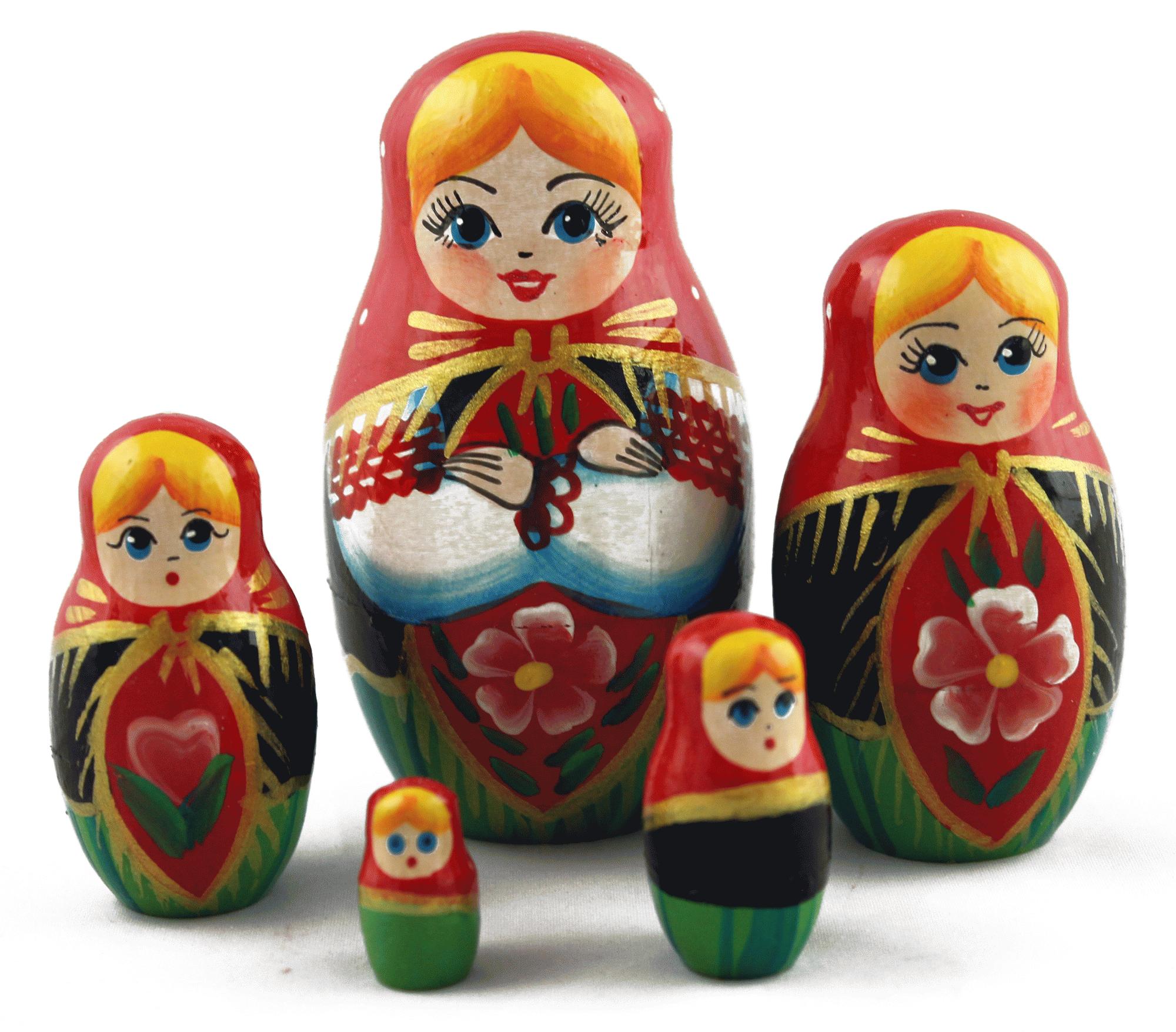 Floral Matryoshka Nesting Dolls
