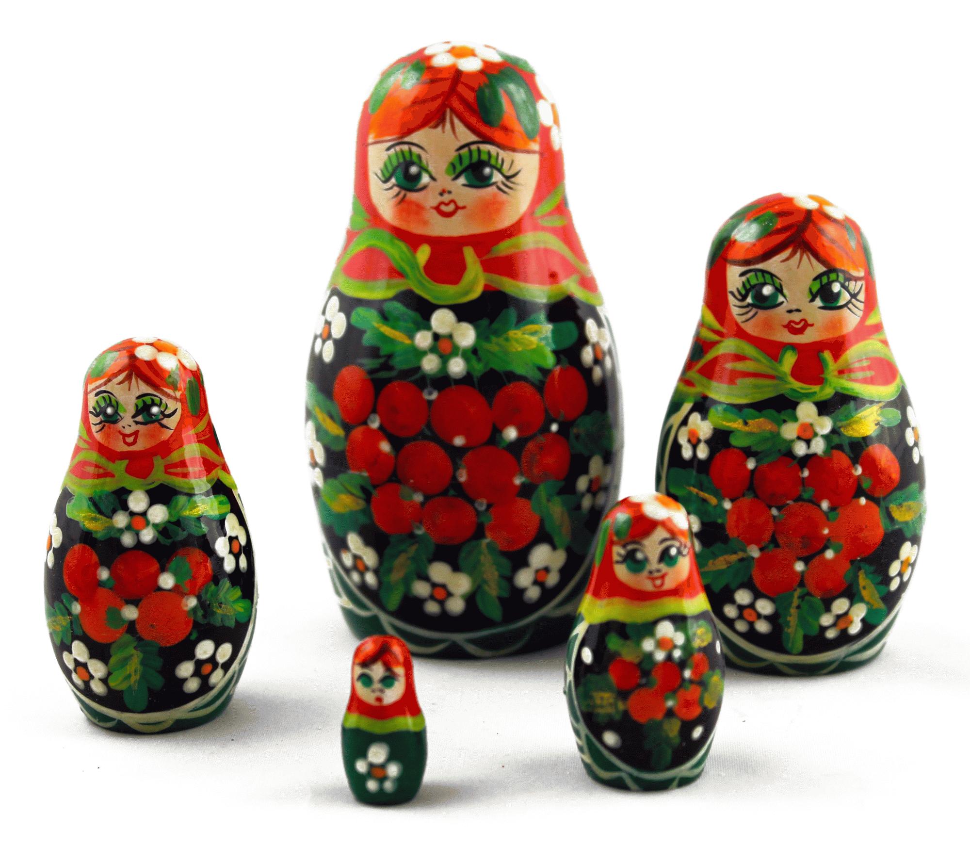 Red Berry Matryoshka Dolls