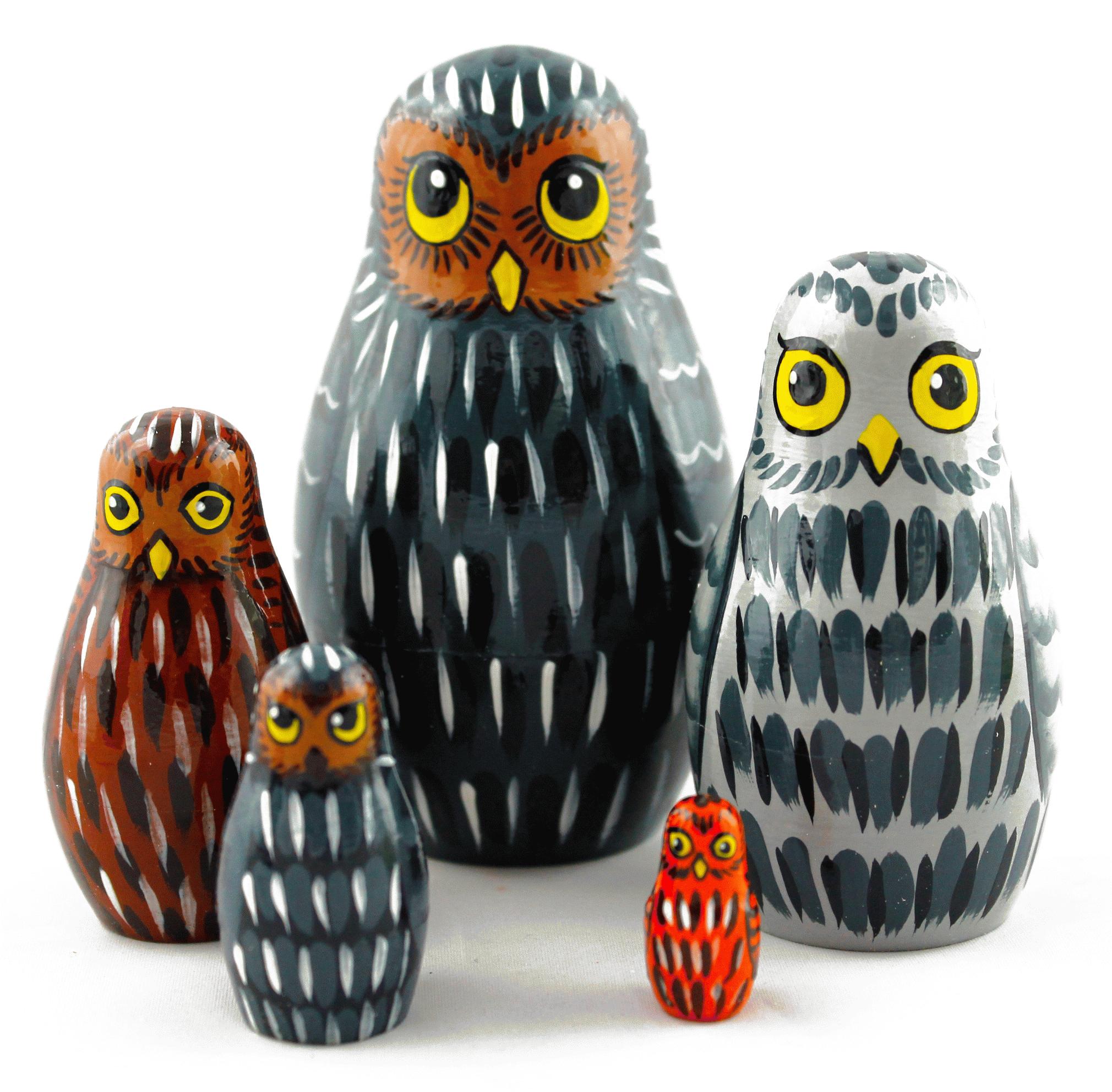 Owl Matryoshka Nesting Dolls