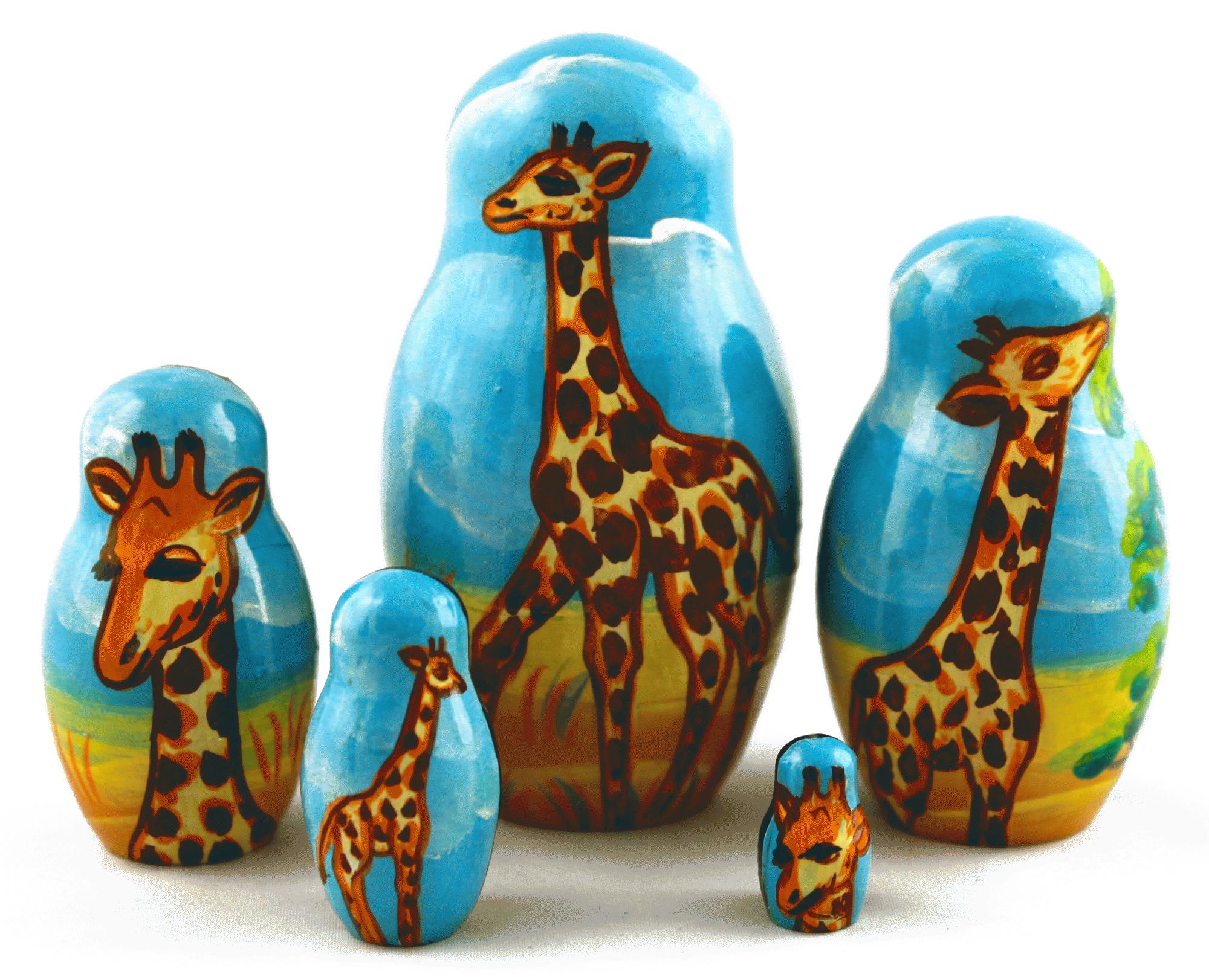 Giraffe Matryoshka Nesting Dolls