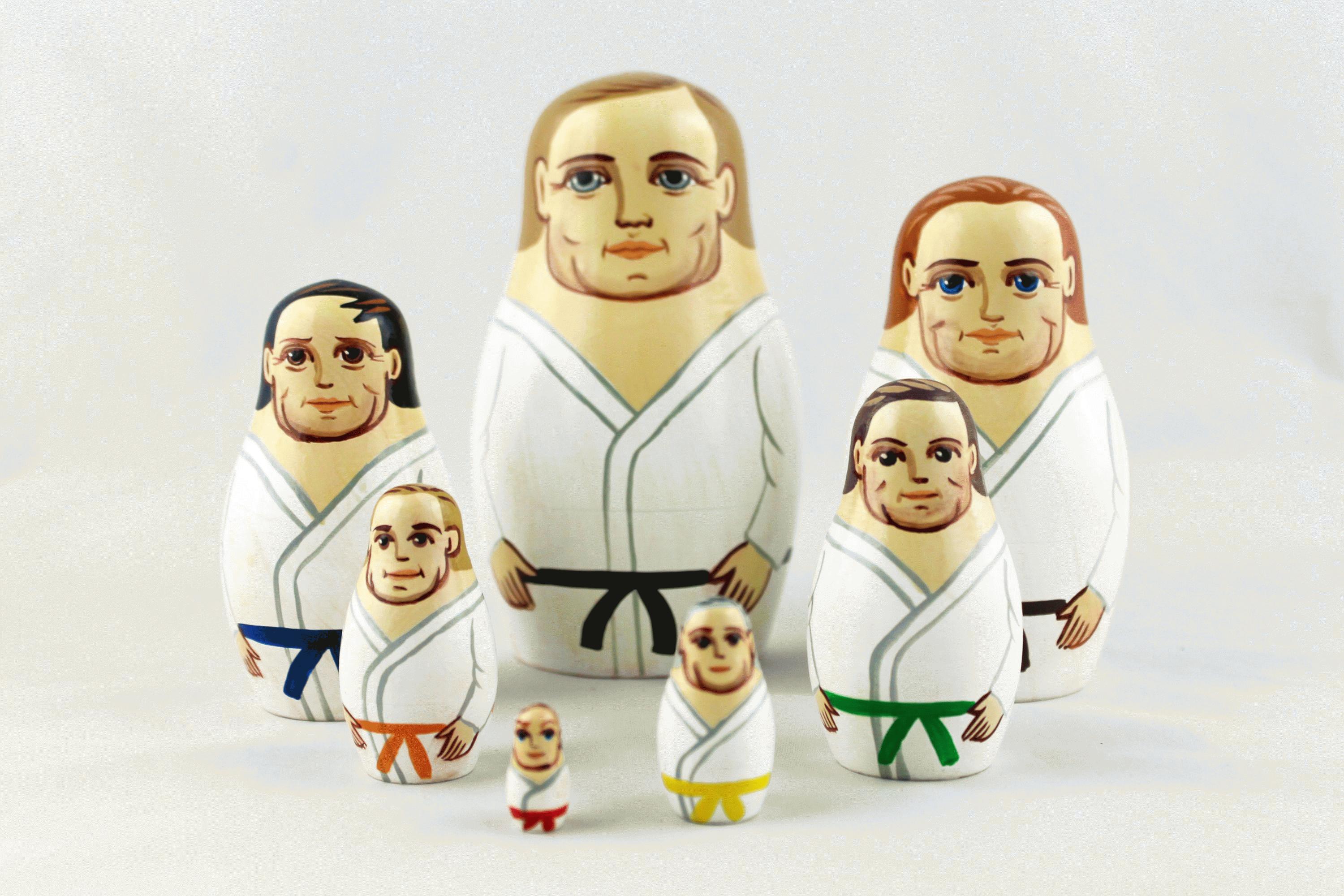 Nesting Dolls with Martial Arts Uniforms