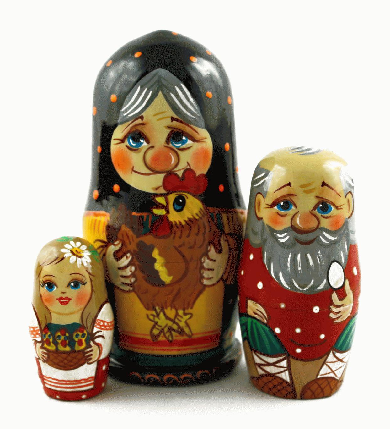 Folk Family Matryoshka Nesting Doll