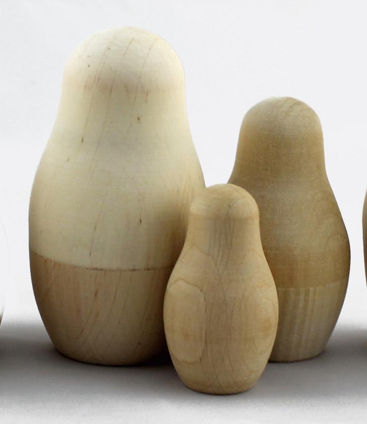 Unpainted Wooden Matryoshka
