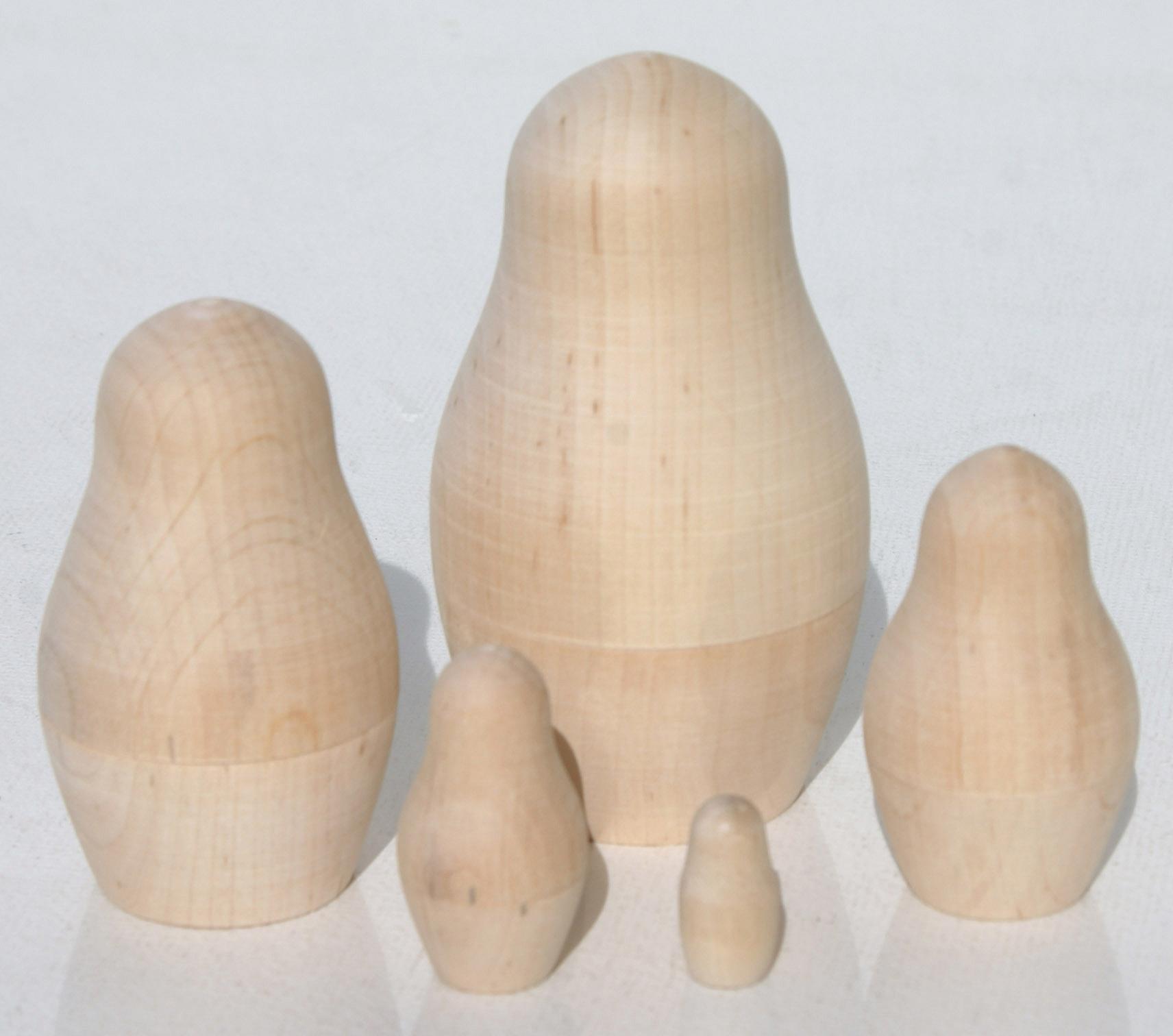 Blank Unpainted Wooden Matryoshka