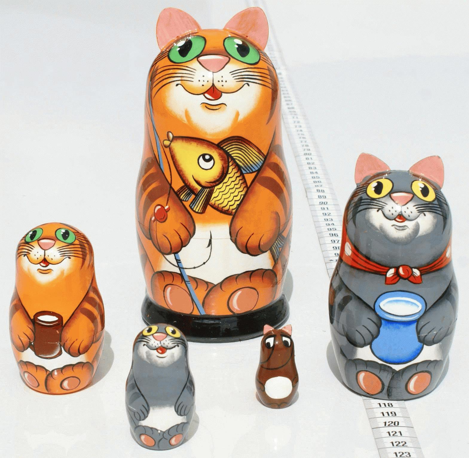Matryoshka Nesting Dolls, Fishing Cat