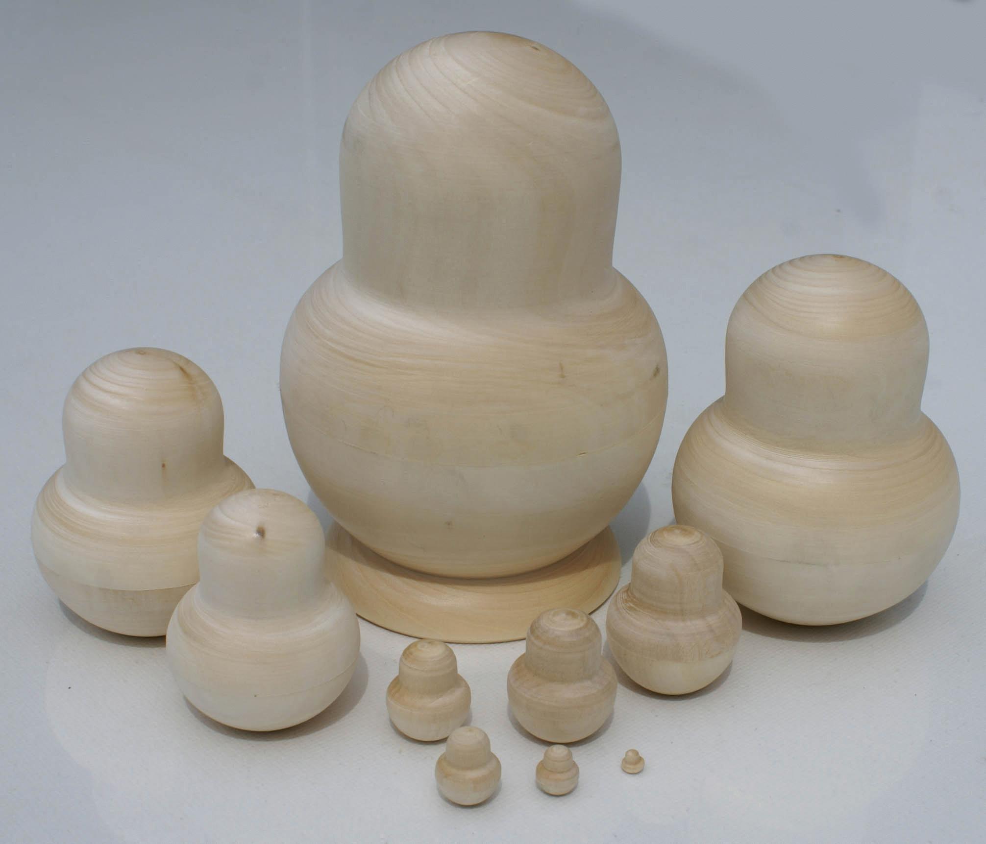 Blank Matryoshka Nesting Dolls