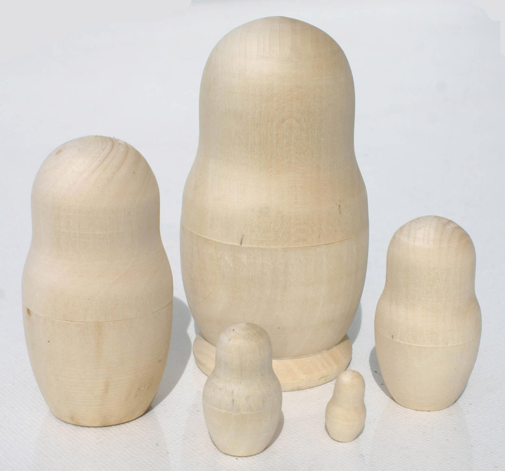 Blank Wooden Matryoshka Nesting Dolls