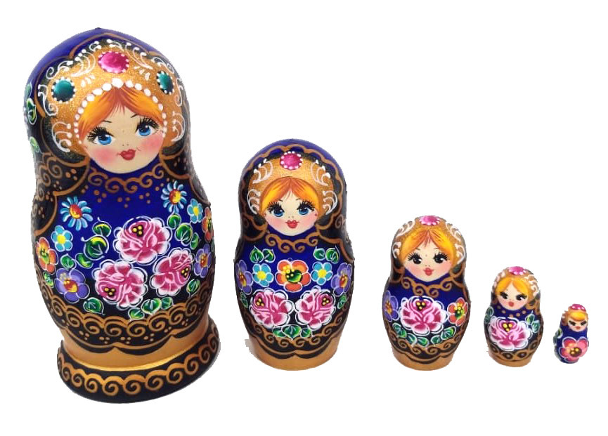 Blue Floral Matryoshka