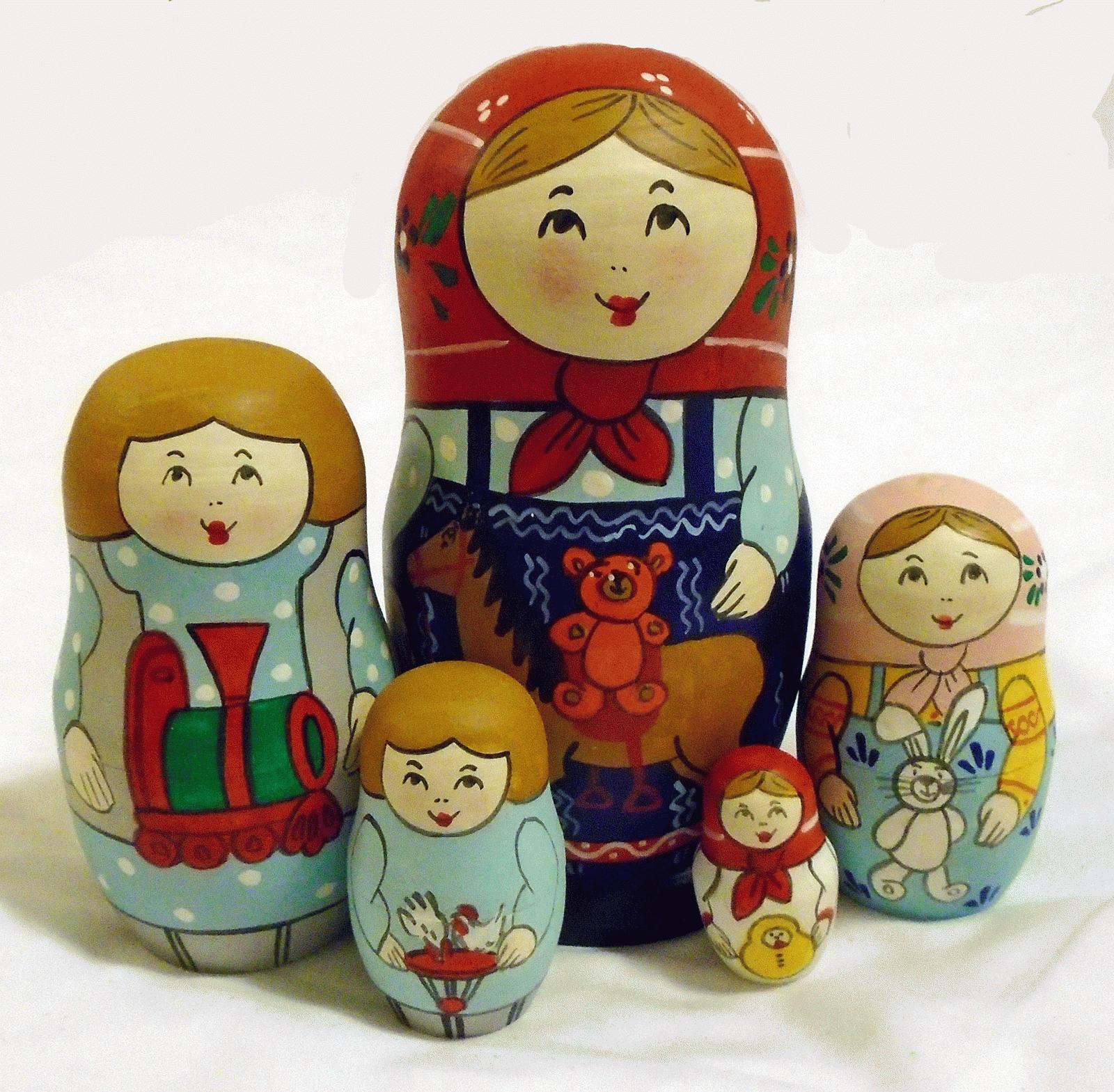Children Matryoshka with Toys