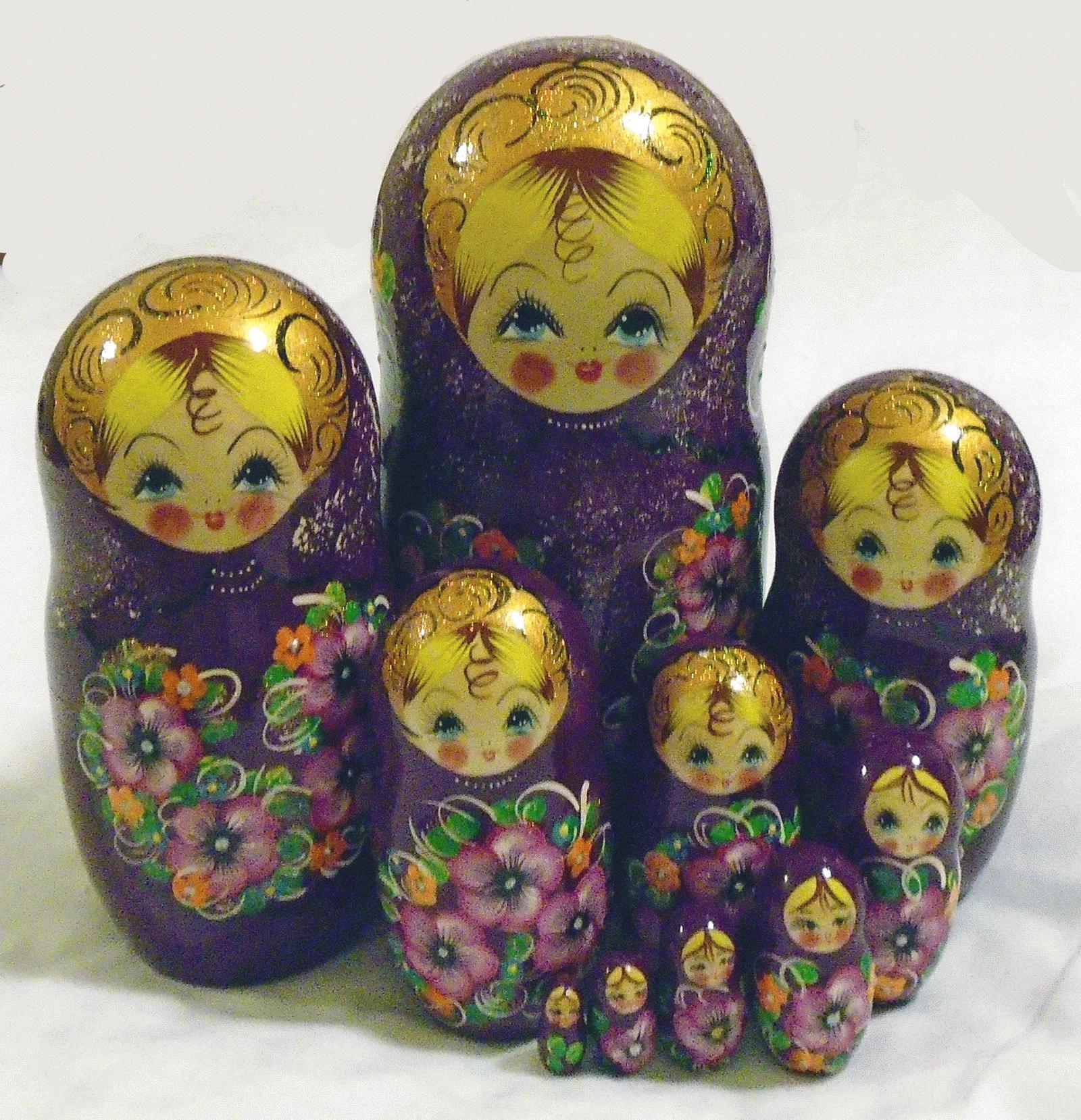 Purple Matryoshka Nesting Doll