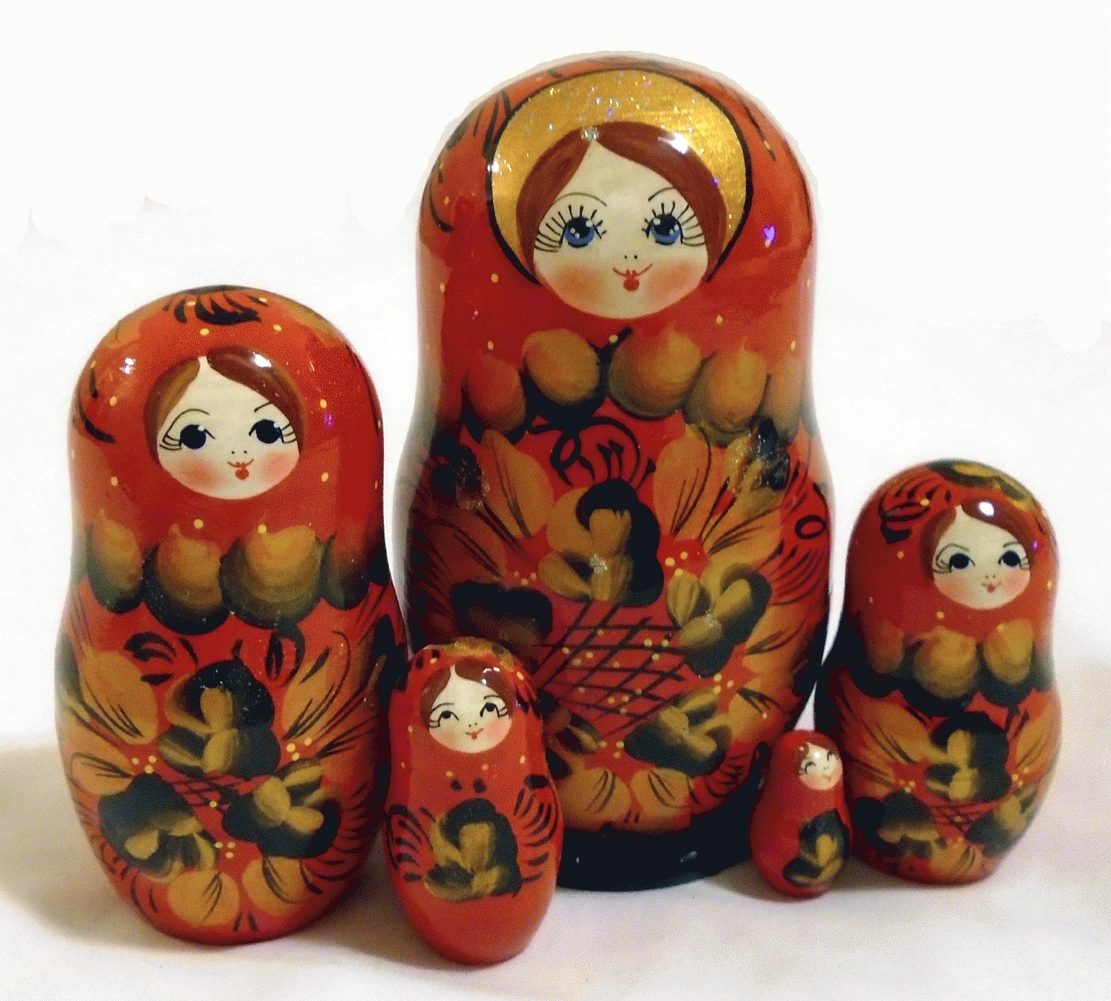 Red Floral Matryoshka