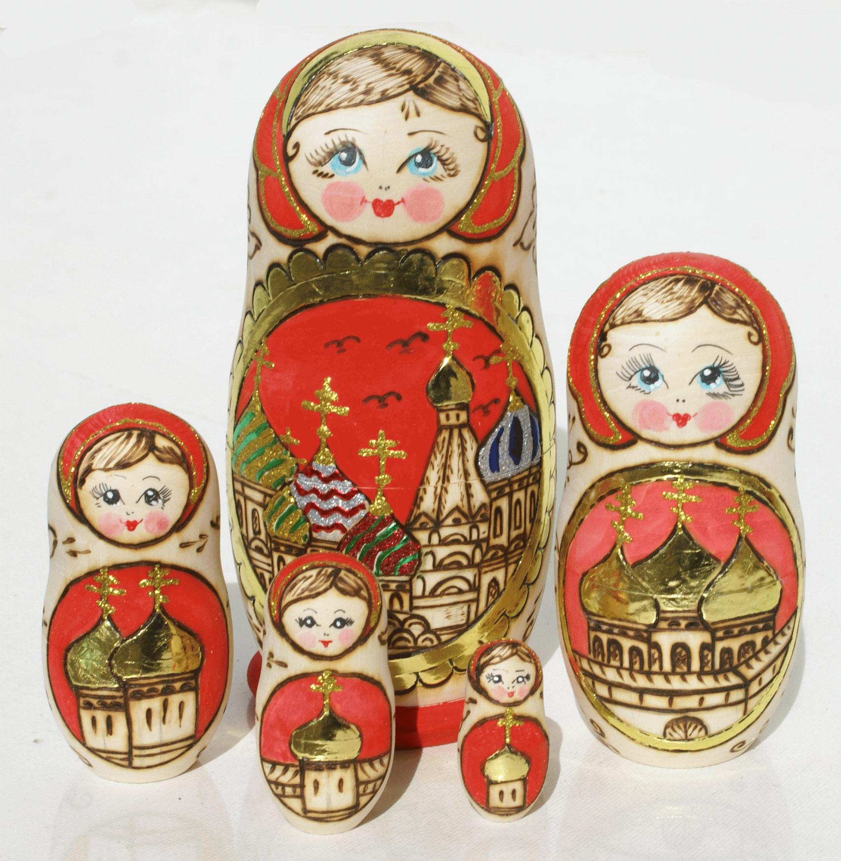 Red Church Skyline Matryoshka