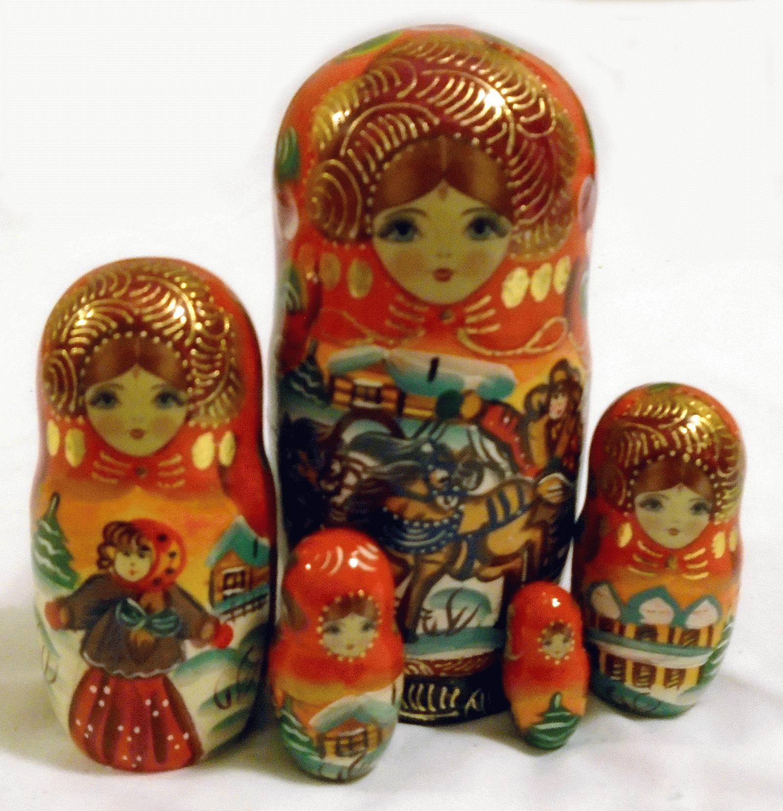 Russian Winter Scene Matryoshka