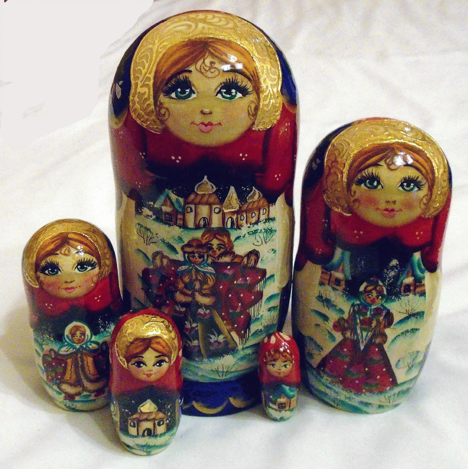Winter Matryoshka Doll