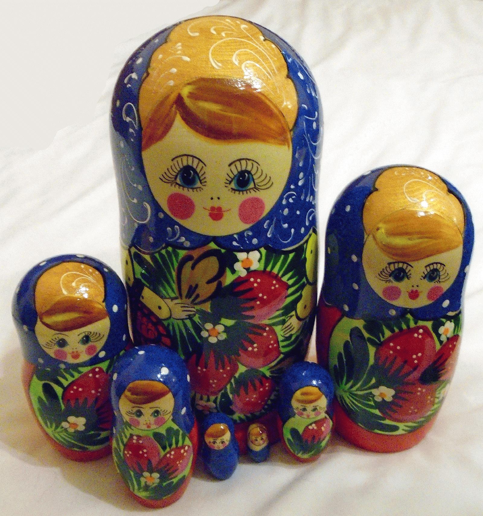 Matryoshka Nesting Dolls with Strawberry