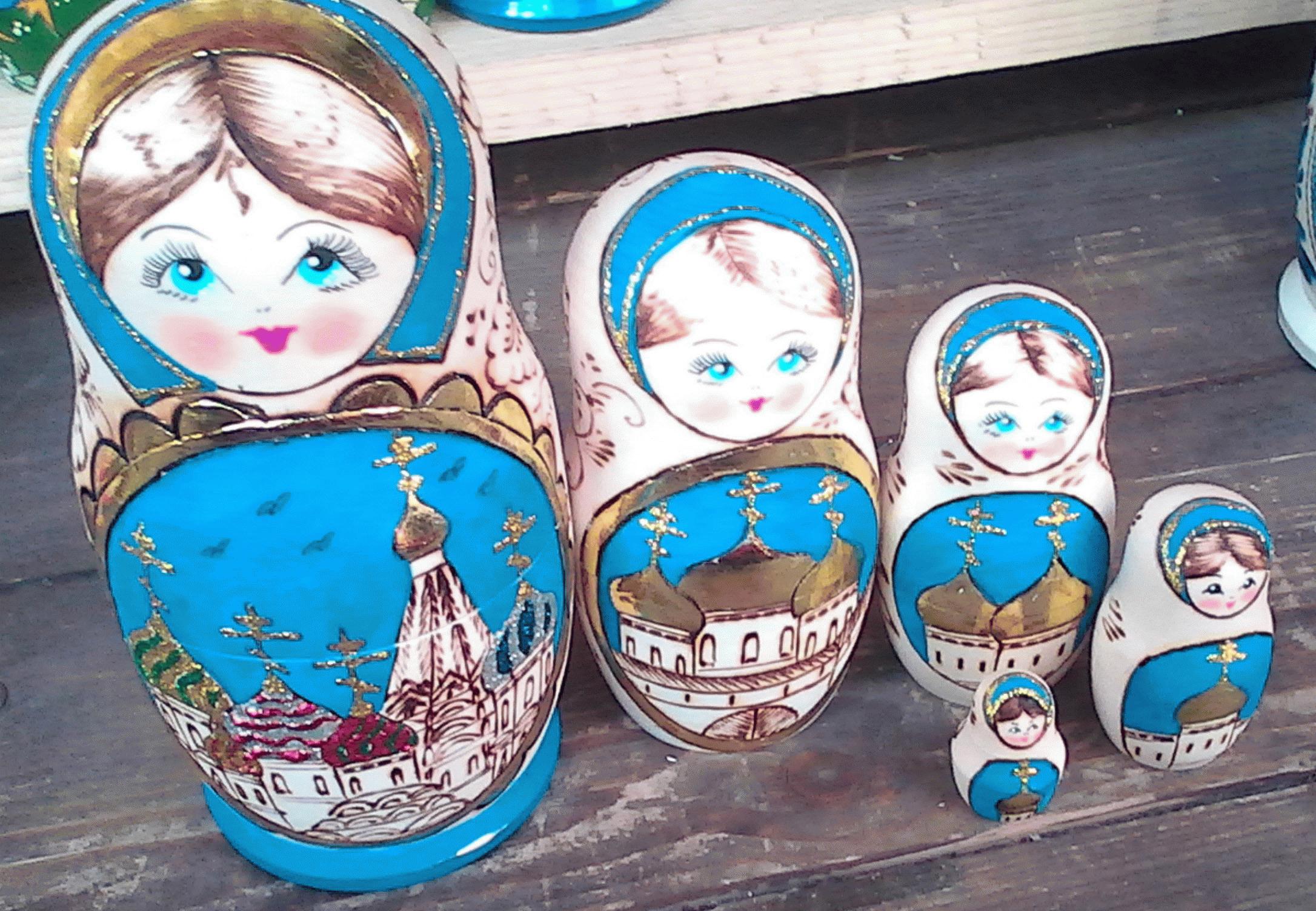 Blue Russian Cathedral Matryoshka