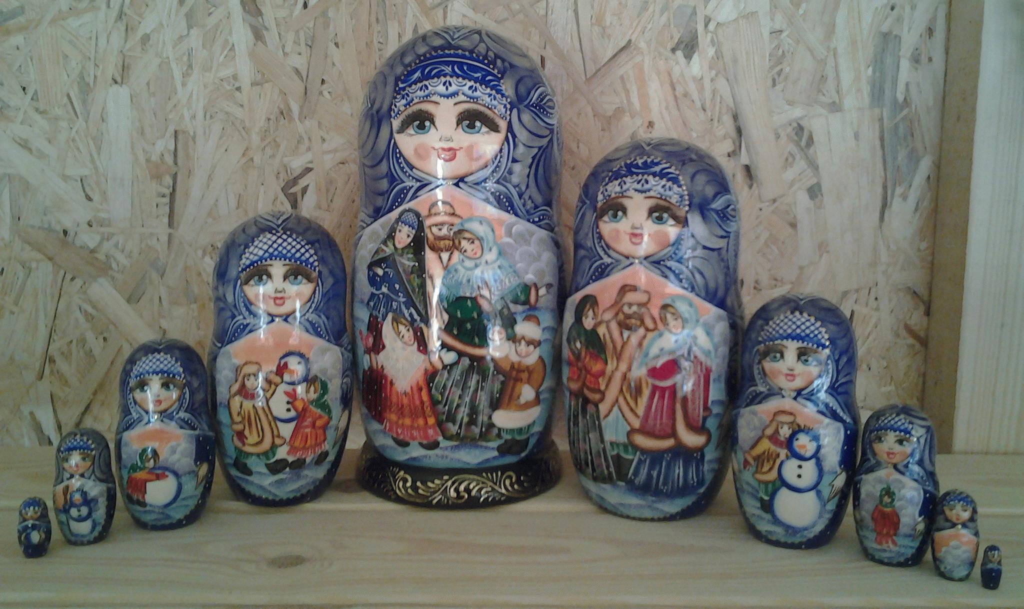 Winter Village Matryoshka