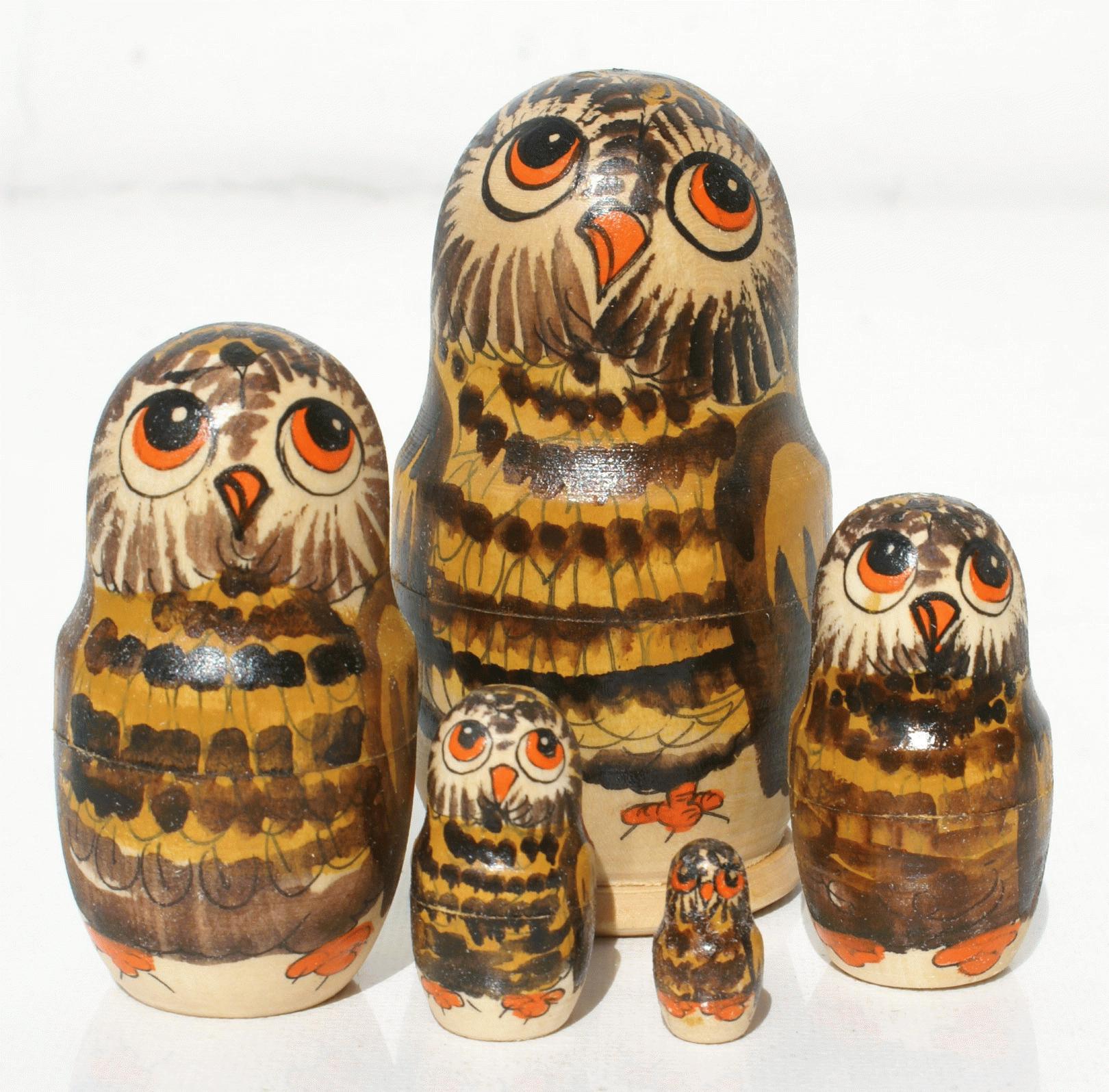 Owl Matryoshka Nesting Doll