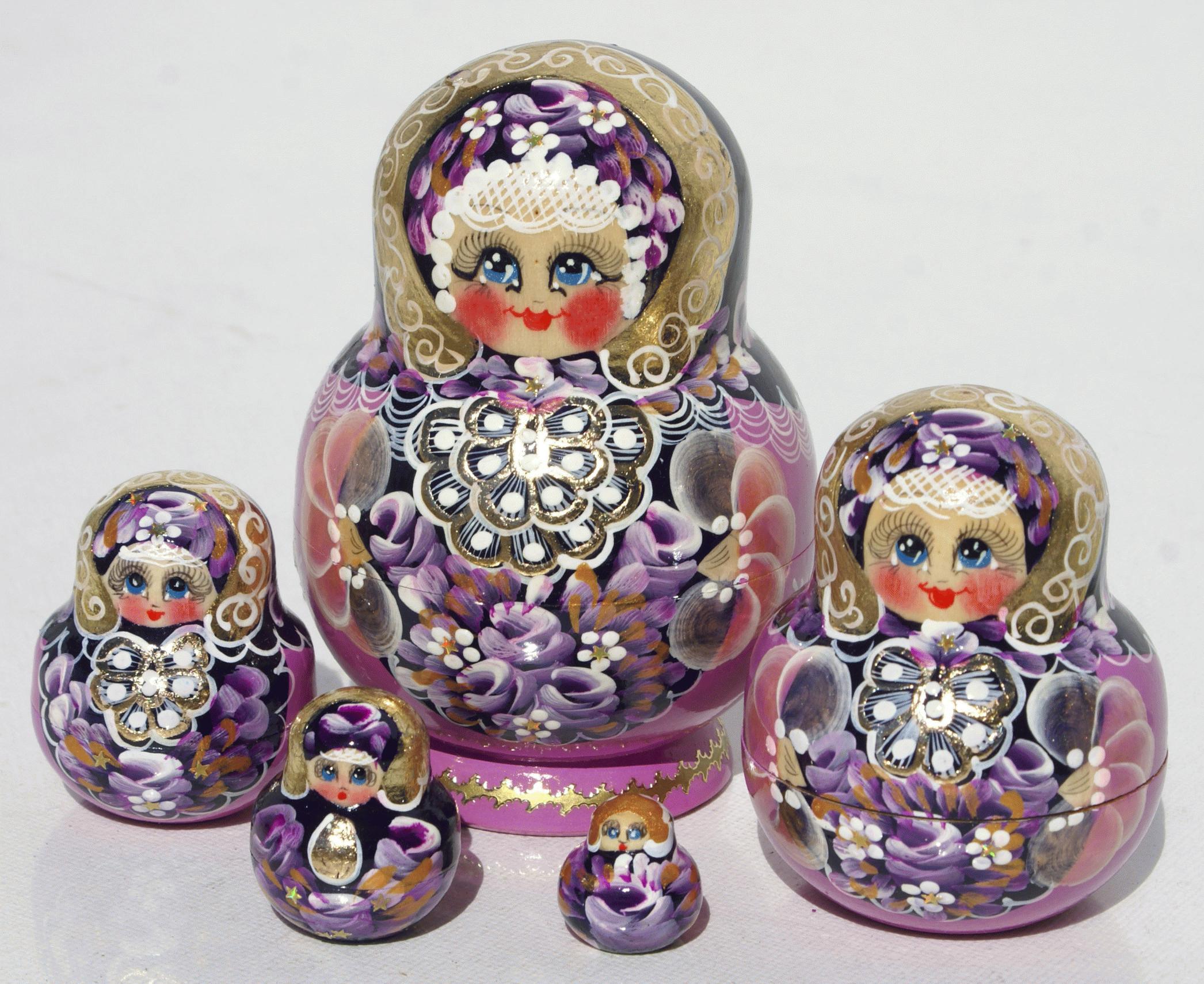 Purple Floral Matryoshka