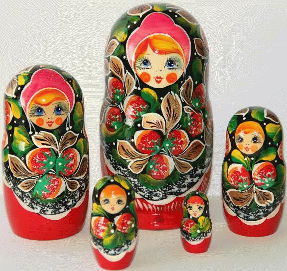 Strawberry Floral Matryoshka