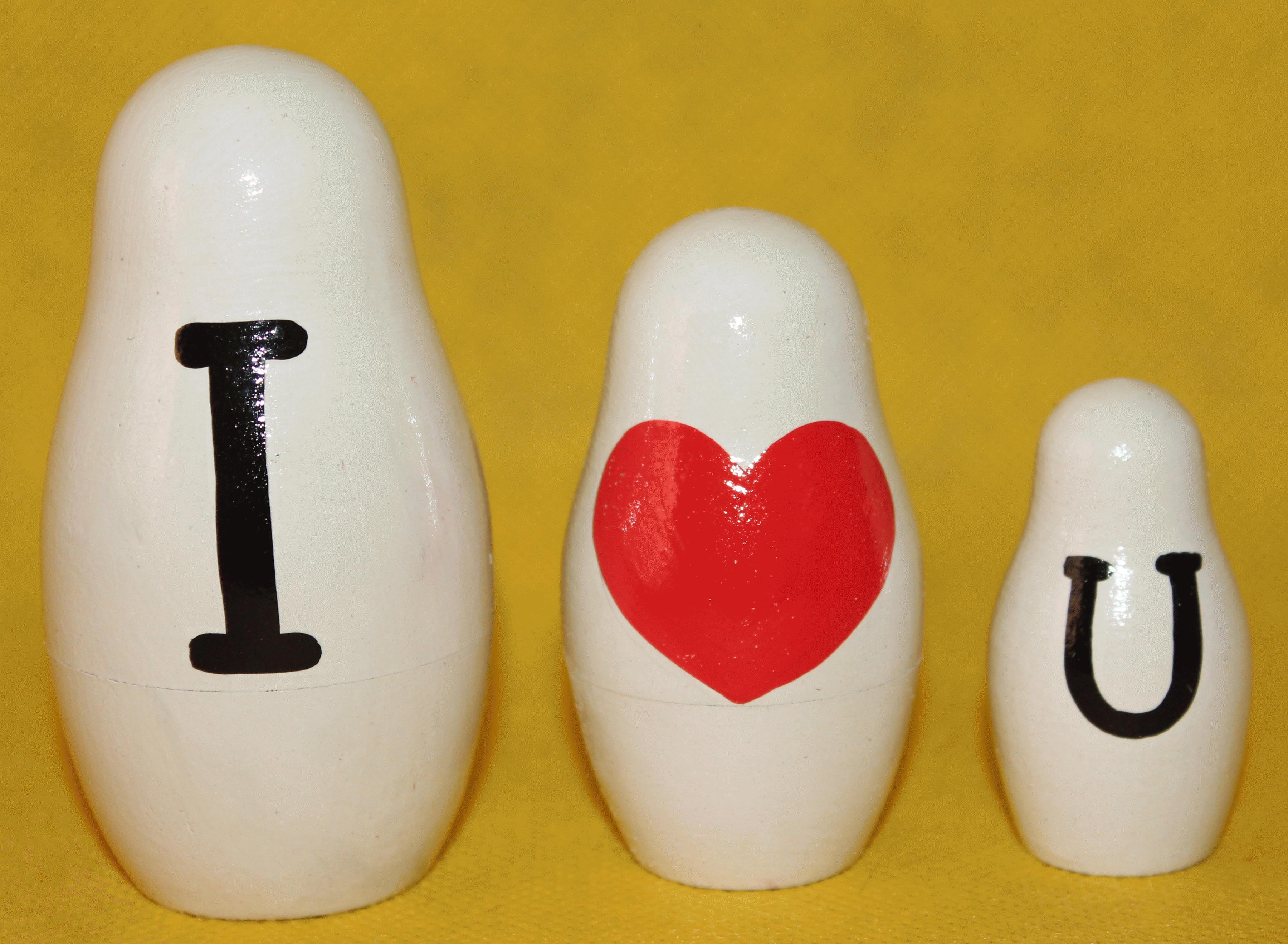 Love White Matryoshka Set