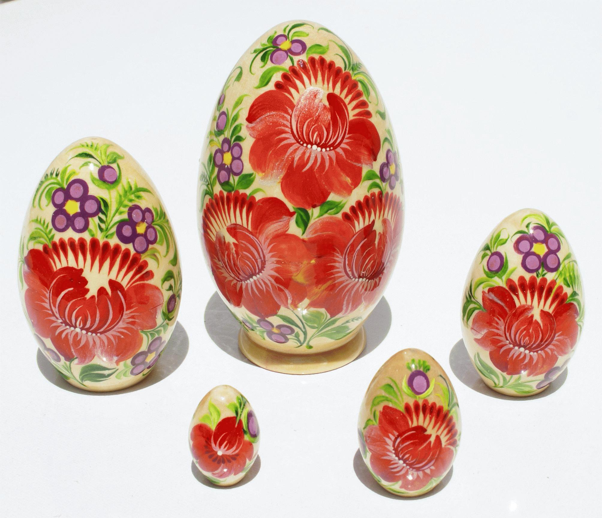 Floral Nesting Eggs