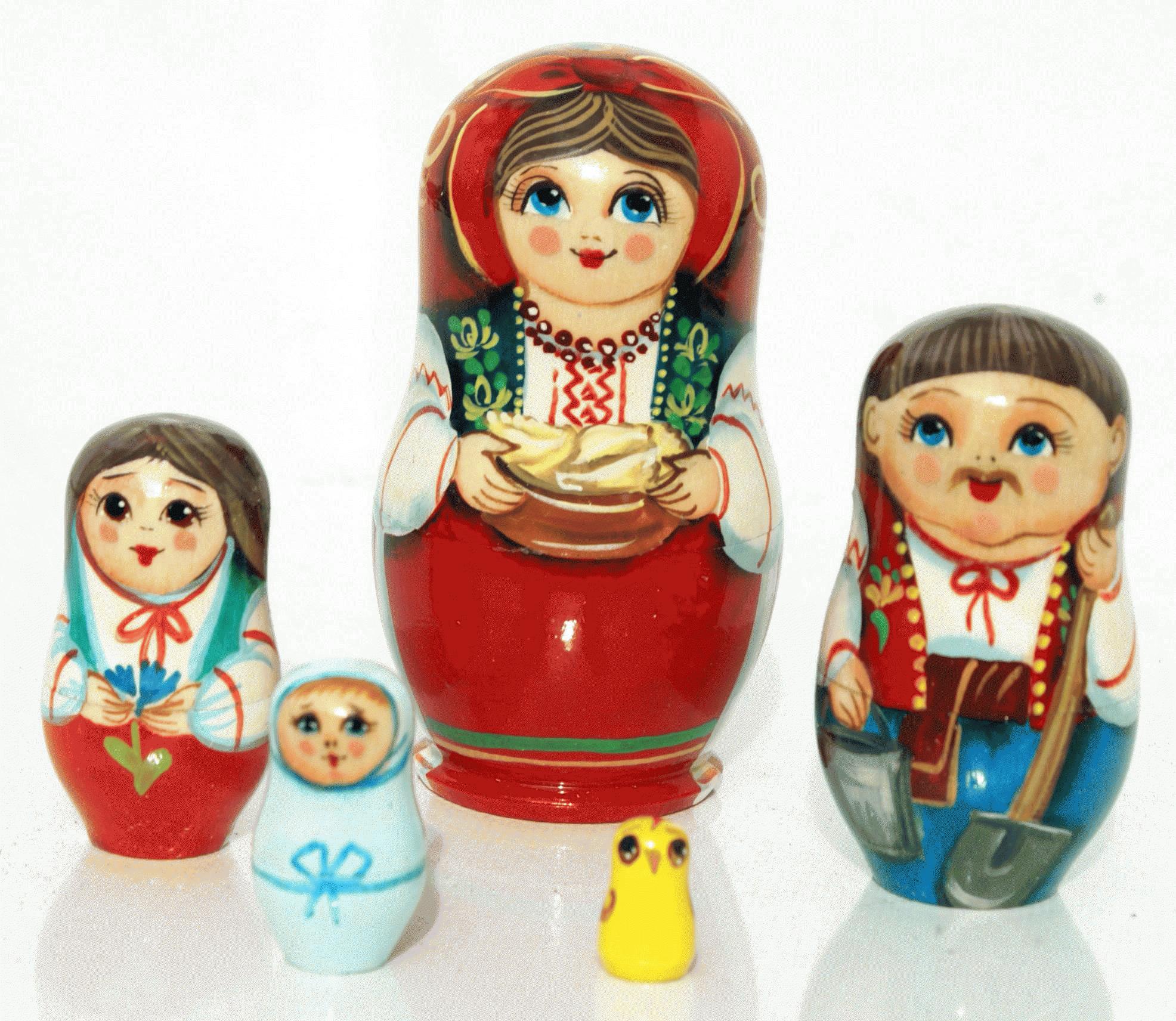 Peasant Family Folk Matryoshka Doll