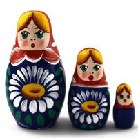 Mini Blue Daisy Matryoshka