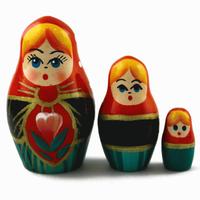 Mini Red & Black Matryoshka