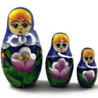 Mini Purple Floral Matryoshka