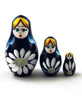 Mini Black Daisy Matryoshka