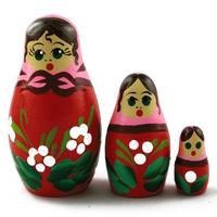 Mini Red Floral Matryoshka